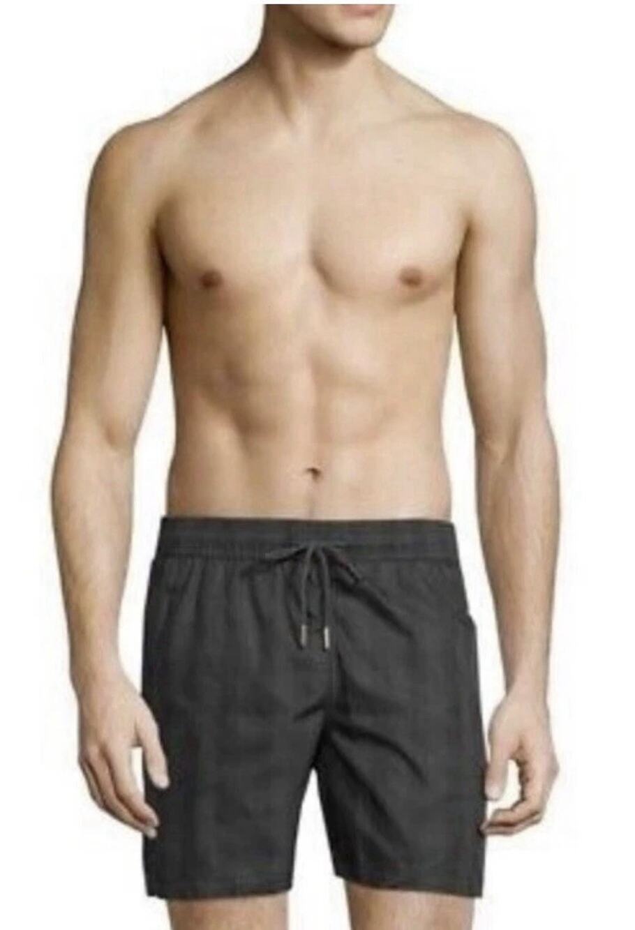 Jared Lang Tonal Stripe Swim Trunks Drawstring Board Shorts XL Men NO LINING